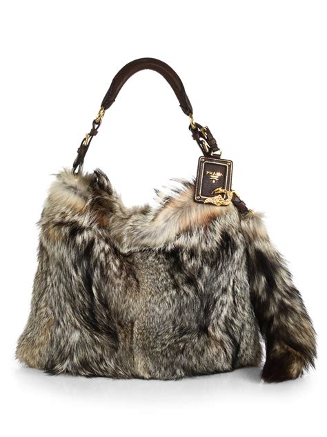 prada bag fur